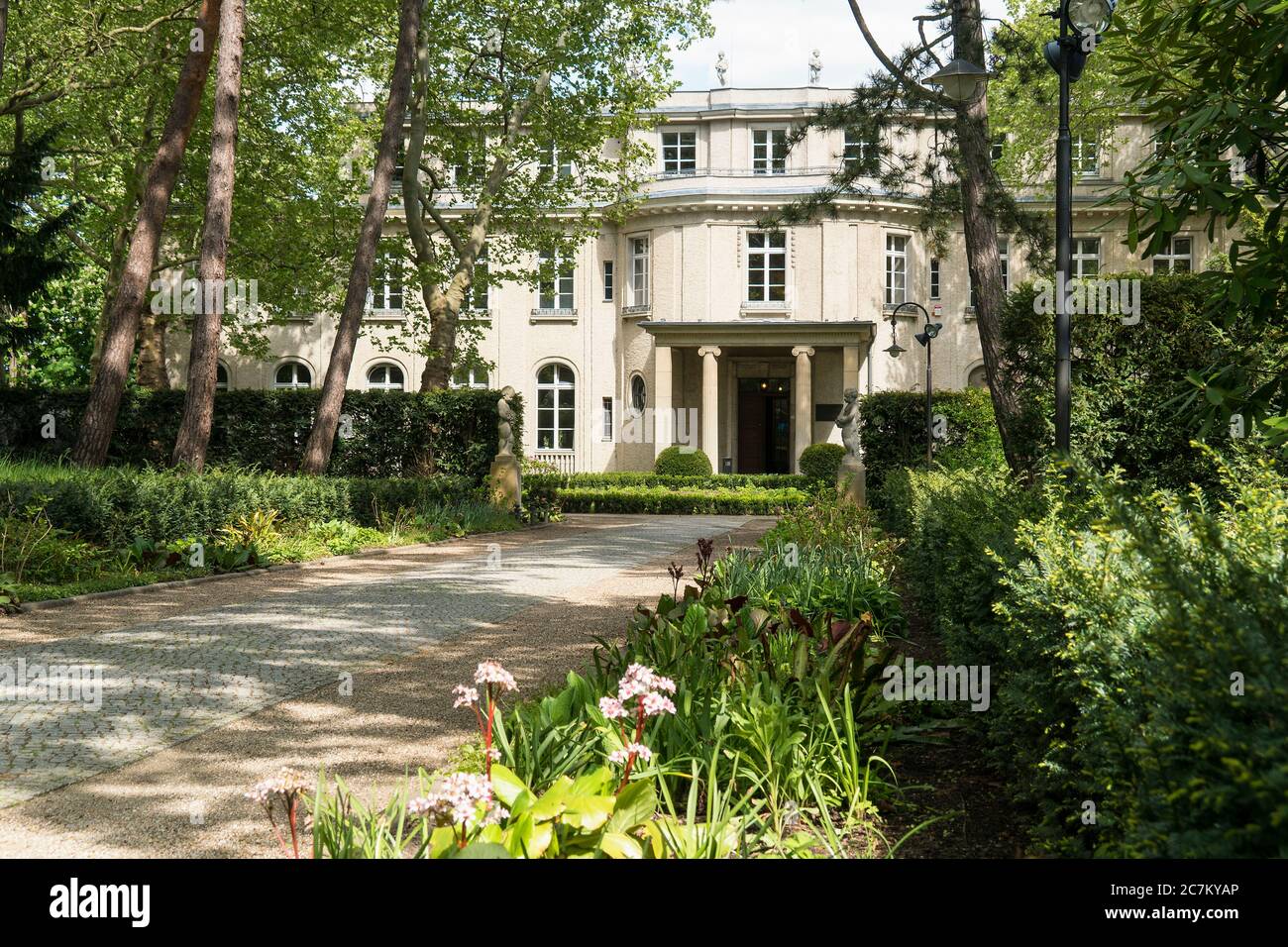 Berlin, Wannsee, House of the Wannsee Conference, main portal Stock Photo