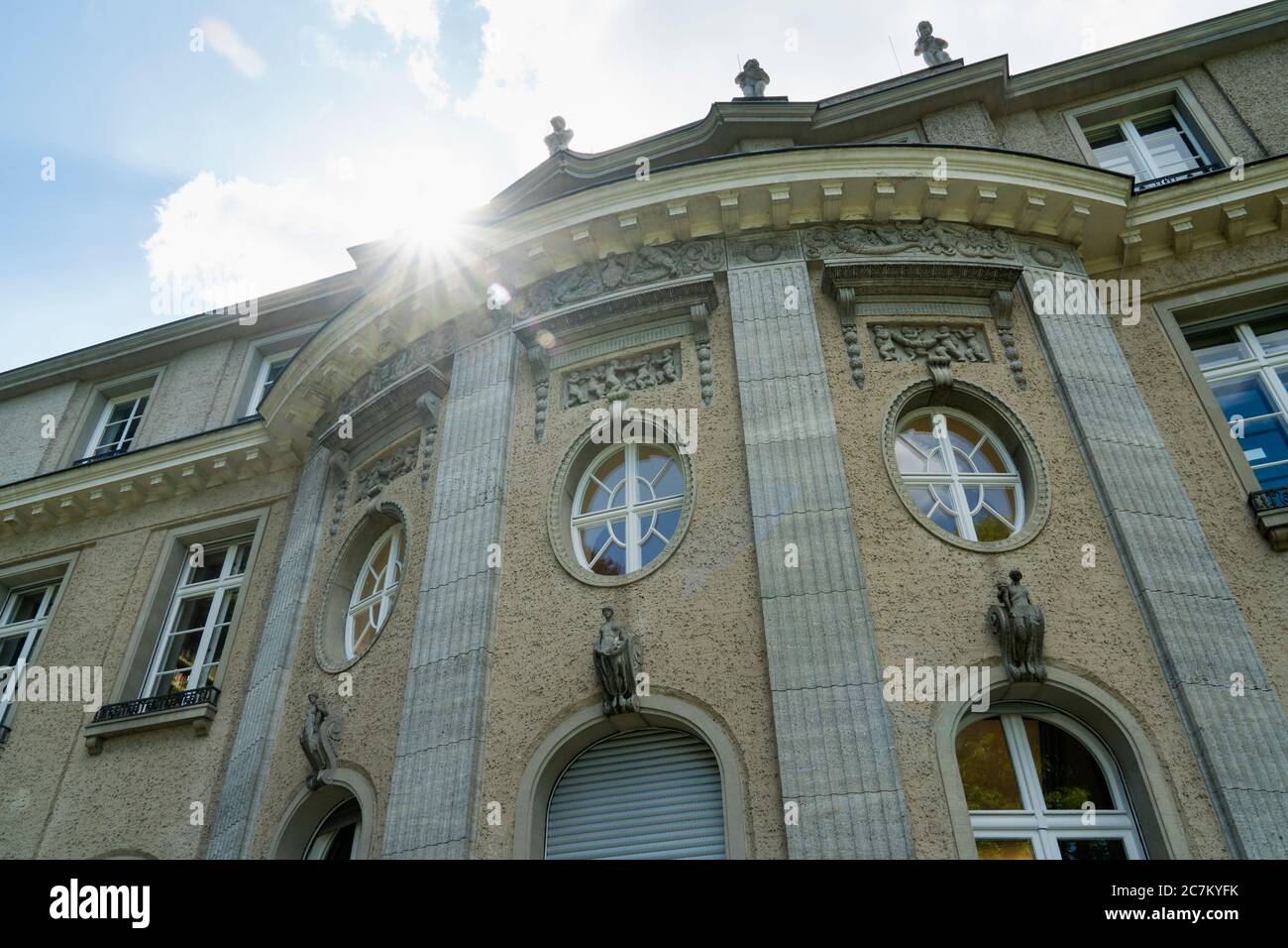 Berlin, Wannsee, House of the Wannsee Conference, sun rays Stock Photo