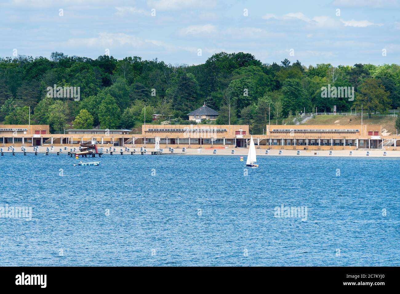Berlin, Wannsee, Strandbad Wannsee, largest inland outdoor pool in Europe, new practicality Stock Photo