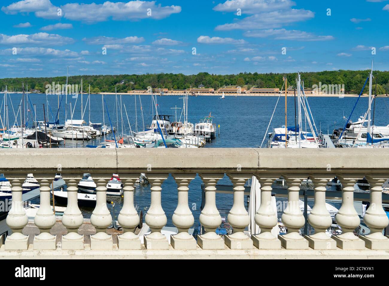 Berlin, marina at the great Wannsee, Strandbad Wannsee Stock Photo Alamy