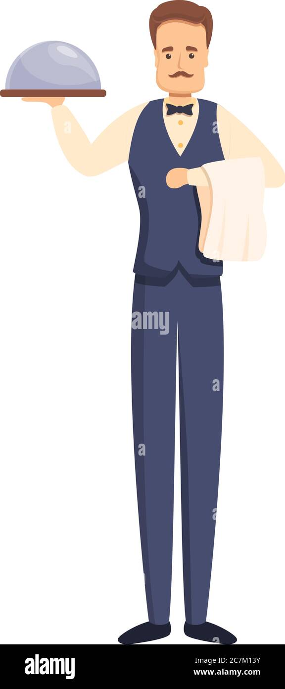 French butler icon. Cartoon of french butler vector icon for web design  isolated on white background Stock Vector Image & Art - Alamy