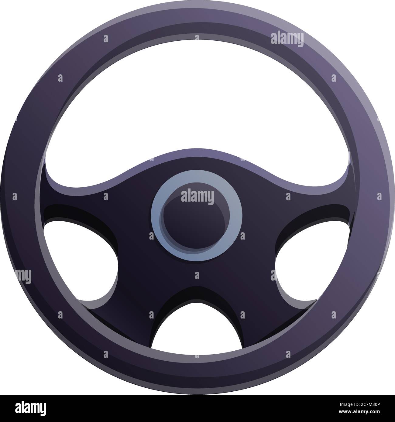 Steering wheel icon. Cartoon of steering wheel vector icon for web