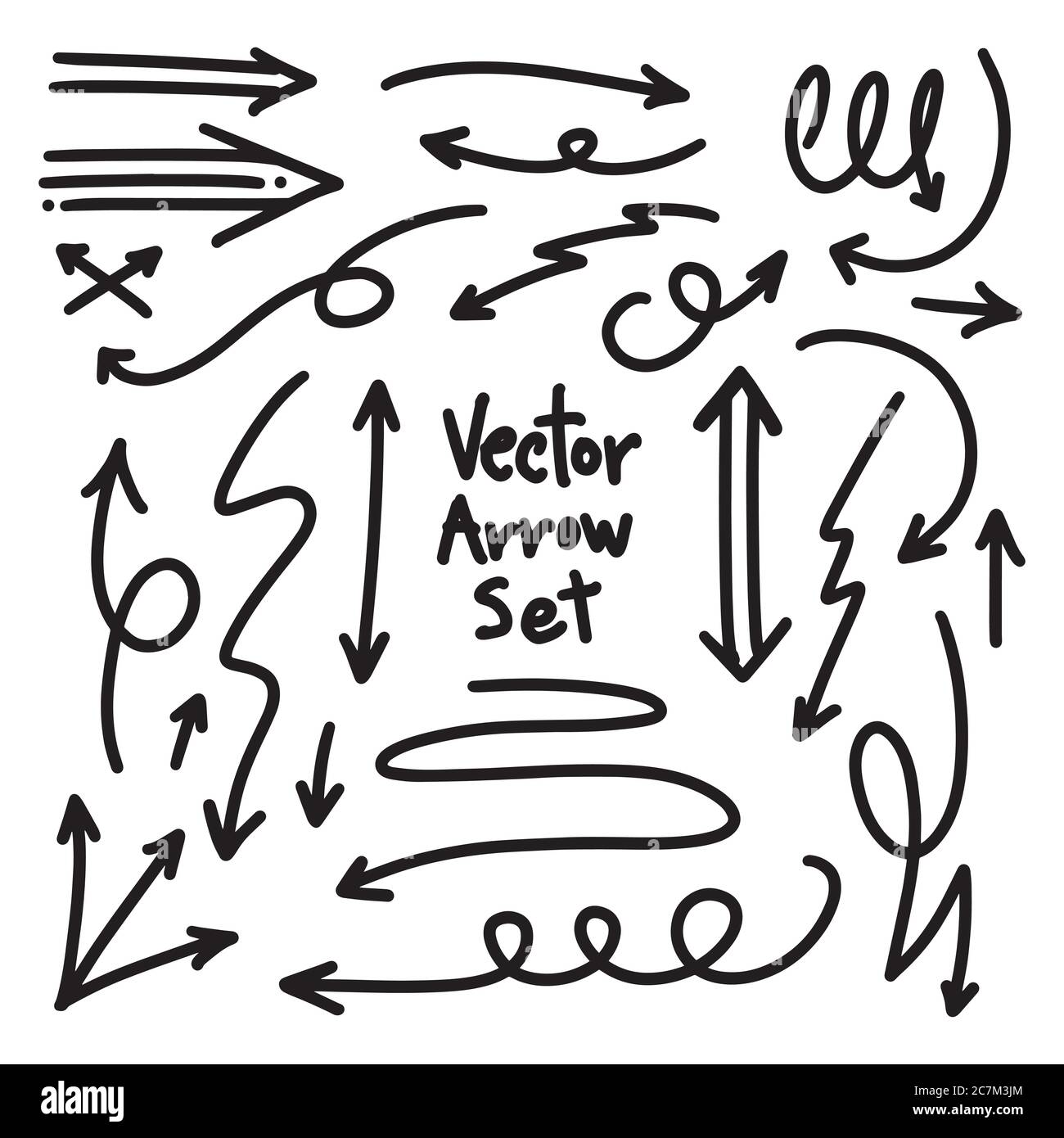 Illustration of Grunge Sketch Handmade Watercolor Doodle Vector Arrow ...