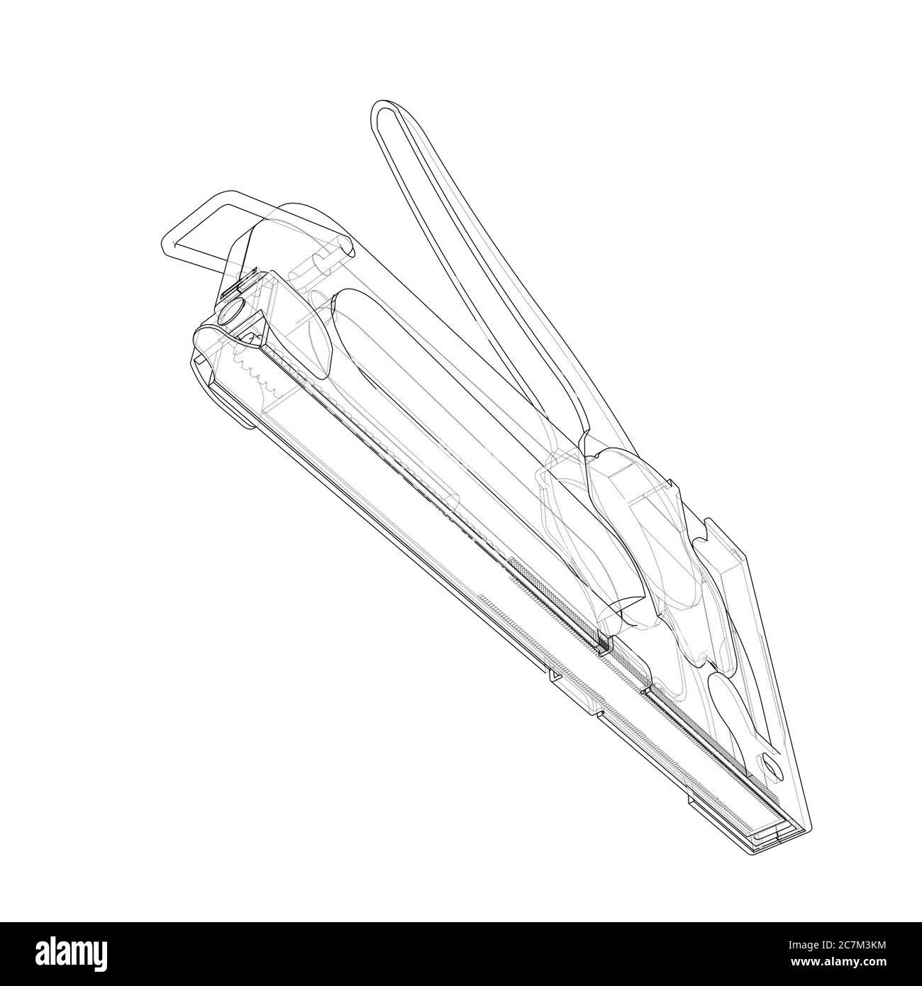 Outline construction stapler Stock Photo - Alamy