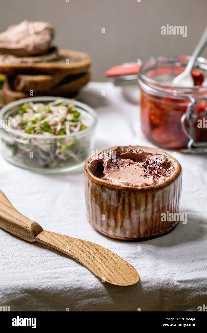 Chicken liver pate Stock Photo - Alamy