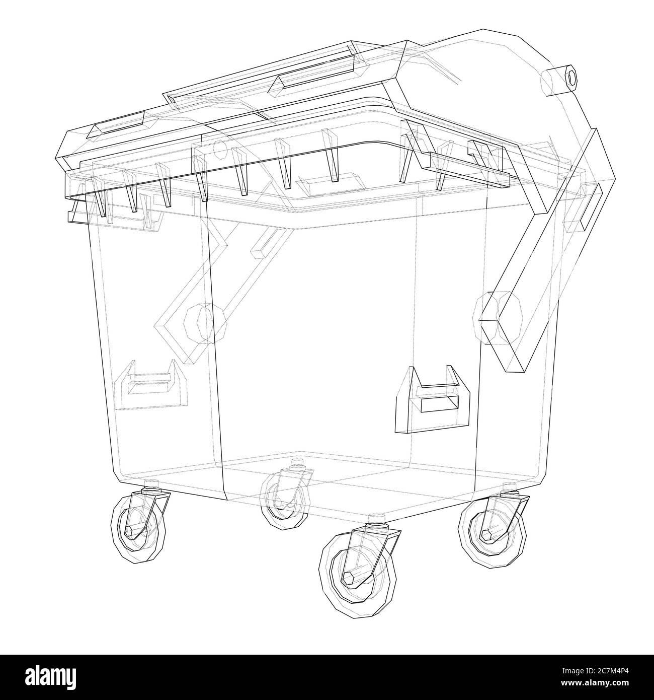 Outline Dumpster or dustbin Stock Photo Alamy