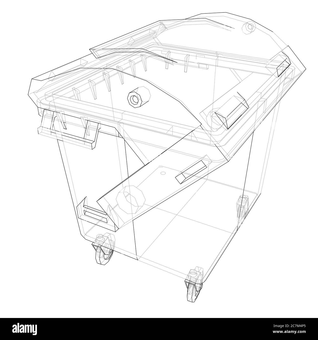 Outline Dumpster or dustbin Stock Photo Alamy