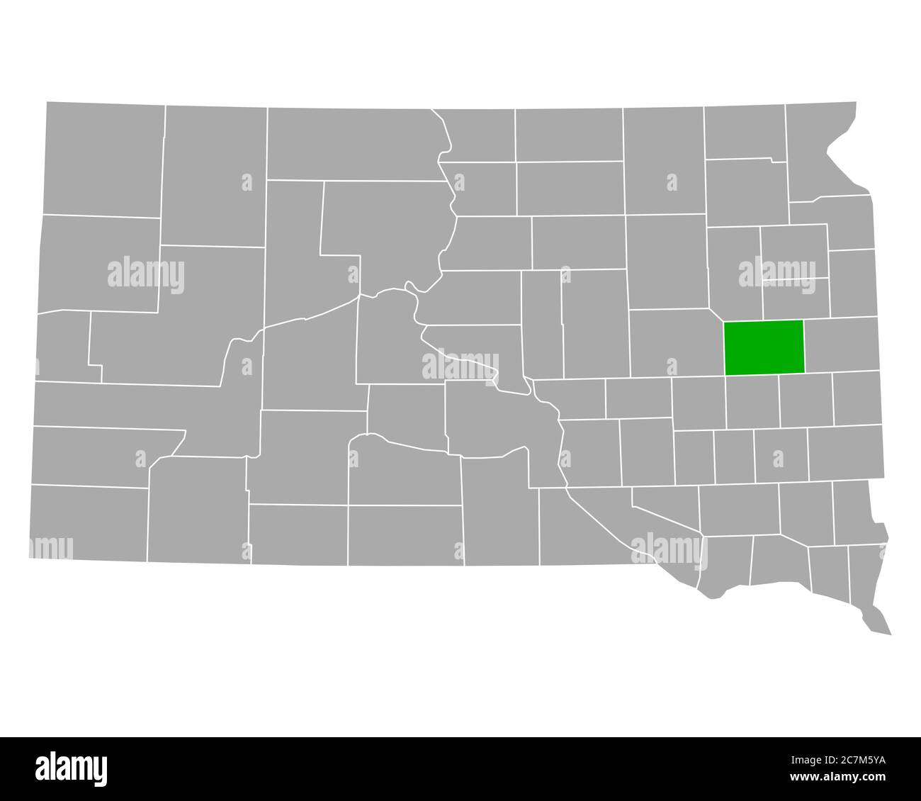 Map of Kingsburg in South Dakota Stock Photo Alamy