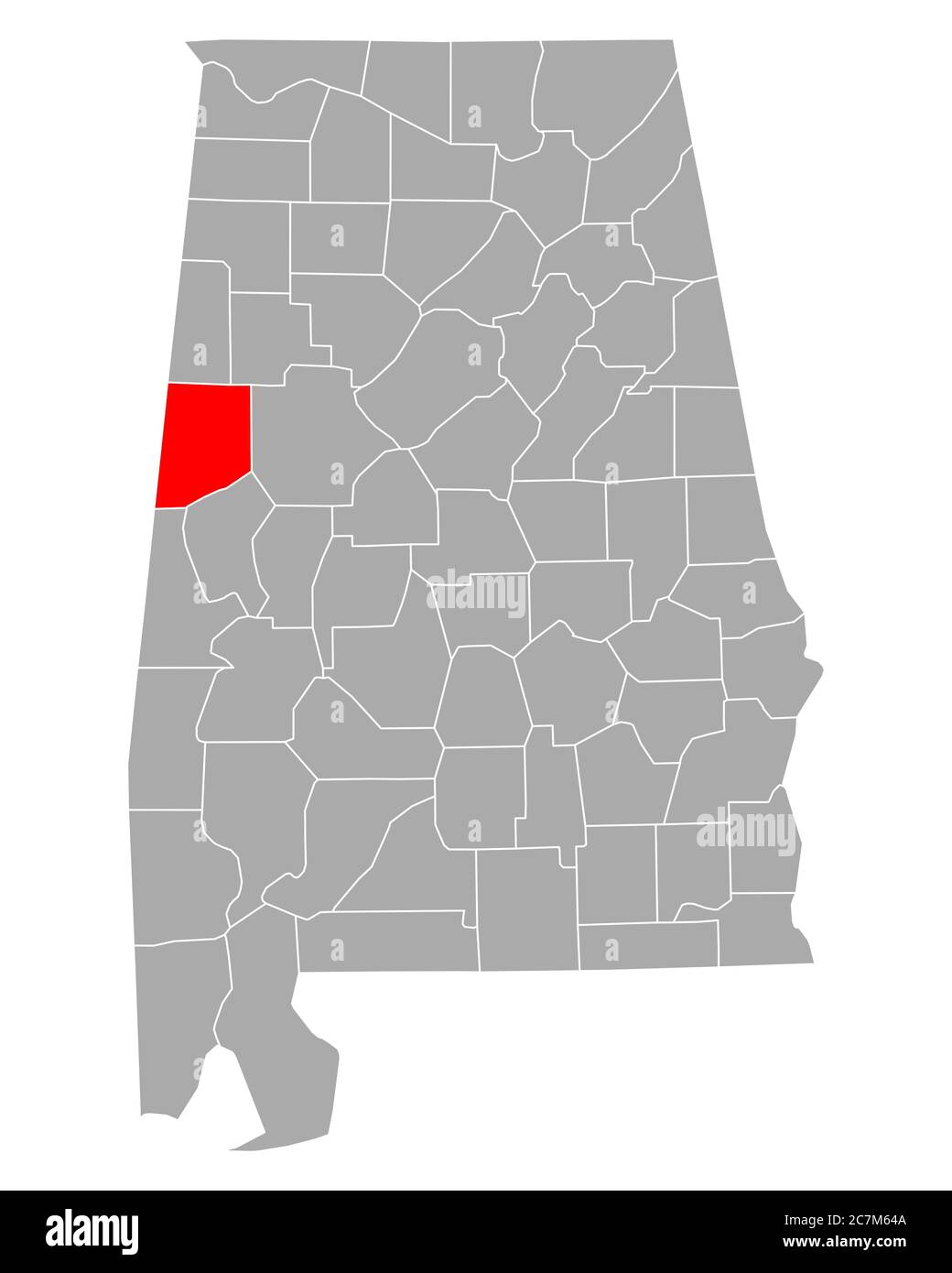 Map of Pickens in Alabama Stock Photo Alamy