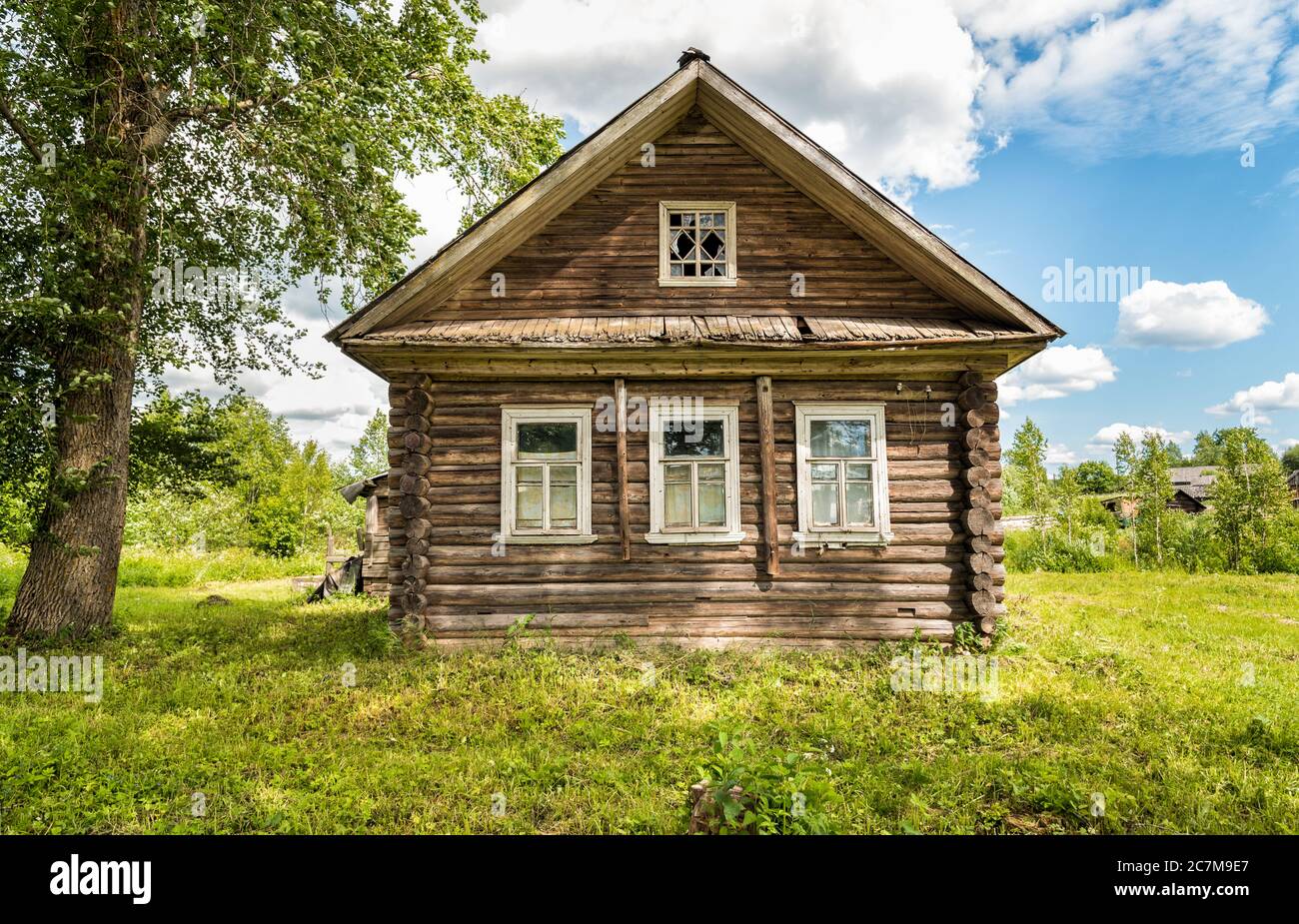 Old abandoned wooden house in a village of Russia Stock Photo - Alamy