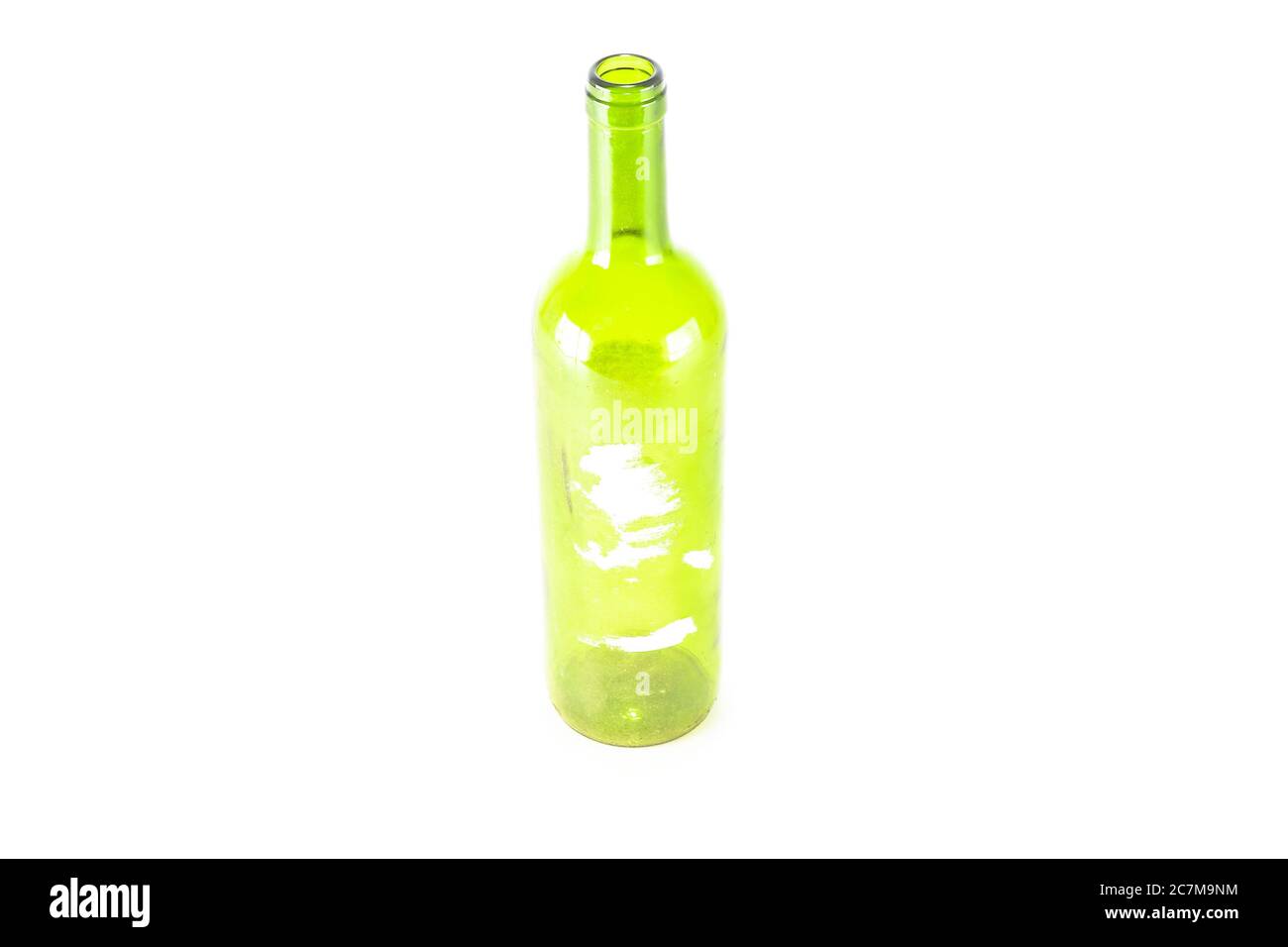 empty glass bottle isolated on white background Stock Photo - Alamy