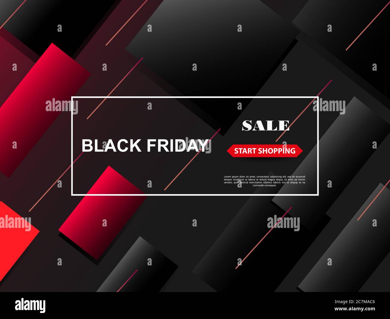 Black Friday Sale Banner. Stylish red and black polygonal background with  falling geometric shapes and the text Black Friday . Price collapse. Vector  Stock Vector Image & Art - Alamy