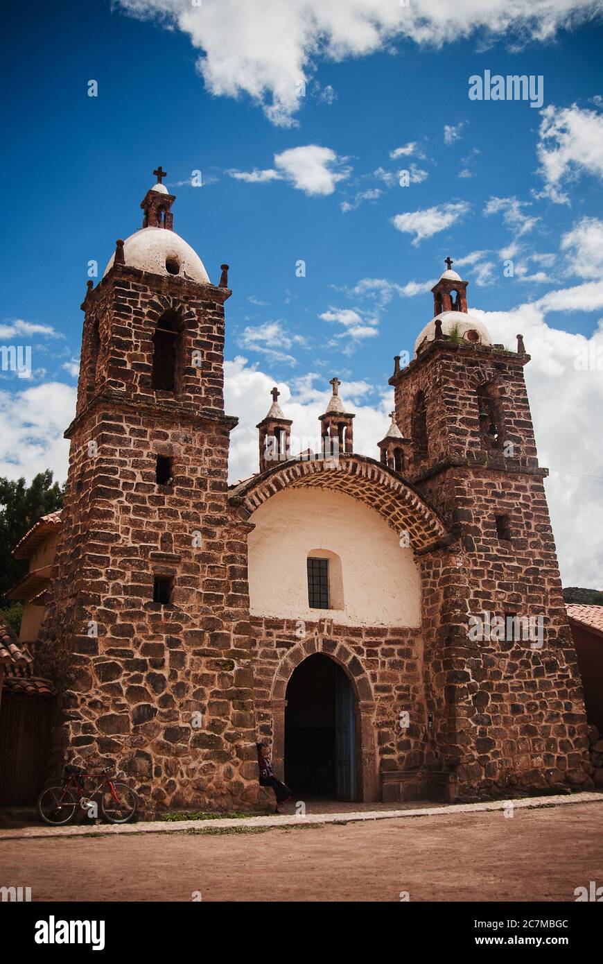 colonial church of Raqchi, Peru, South America Stock Photo