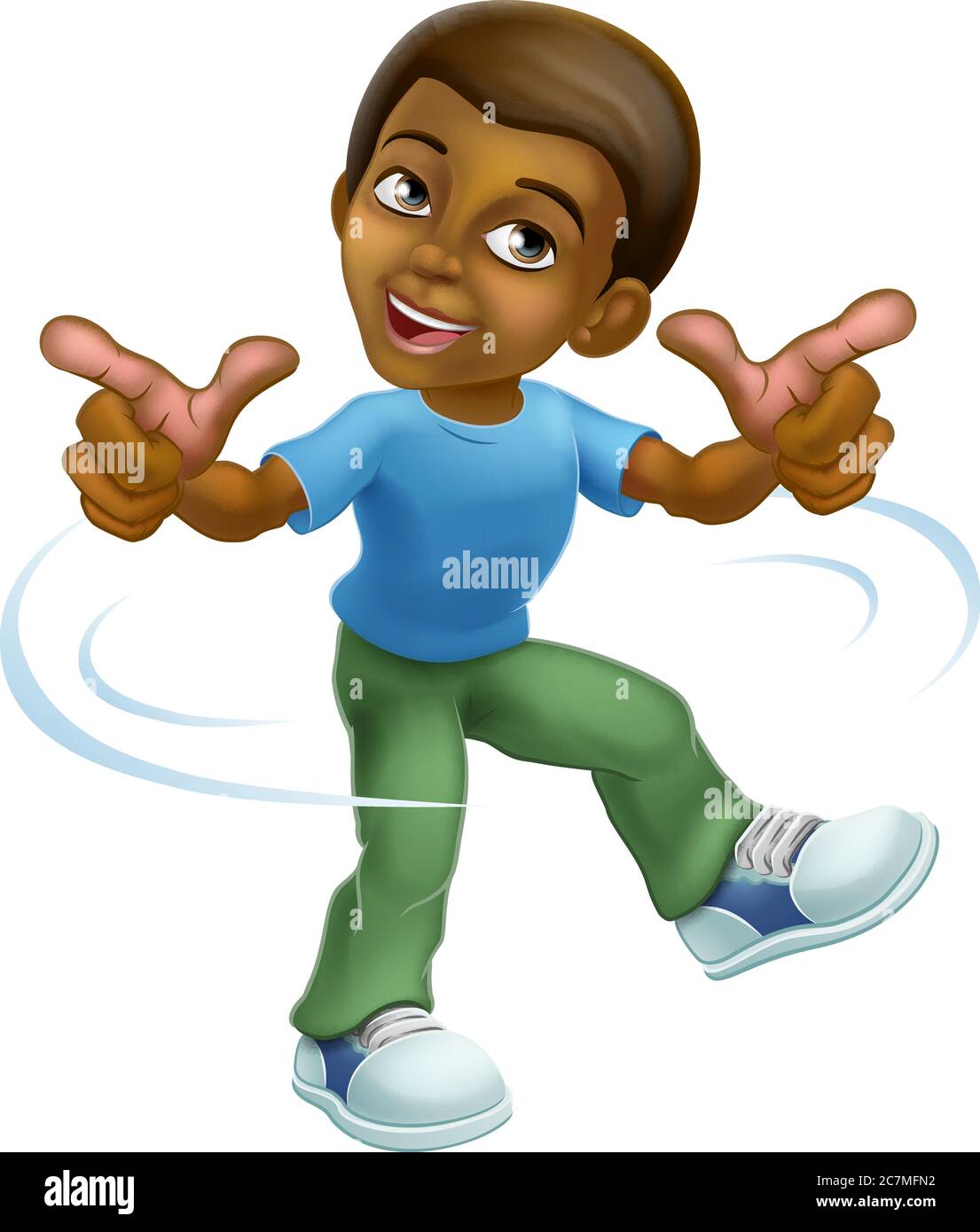 Black Boy Cartoon Kid Children Dancing Stock Vector Image & Art Alamy