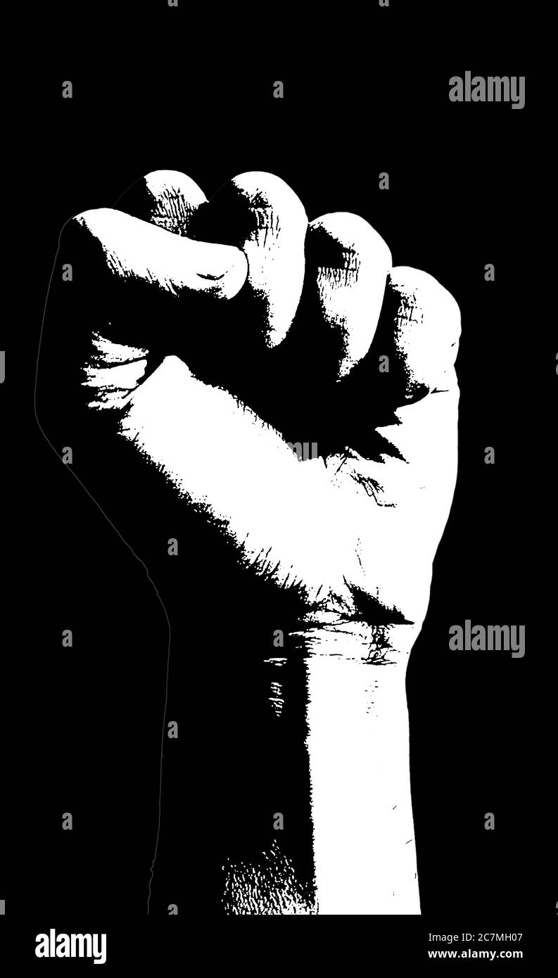 vertical-stencil-art-of-a-raised-fist-or-clenched-fist-signifying-unity-solidarity-or-resistance-stock-photo-alamy