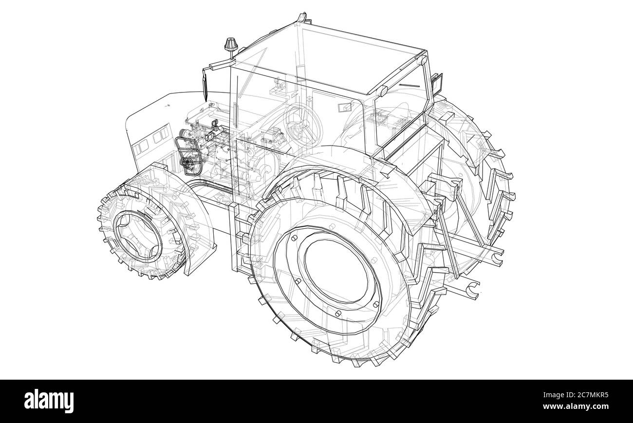 Farm Tractor Concept Stock Photo
