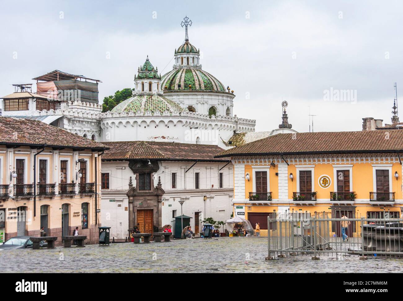 San Francisco Square in Old Town, Quito, Ecuador. Stock Photo