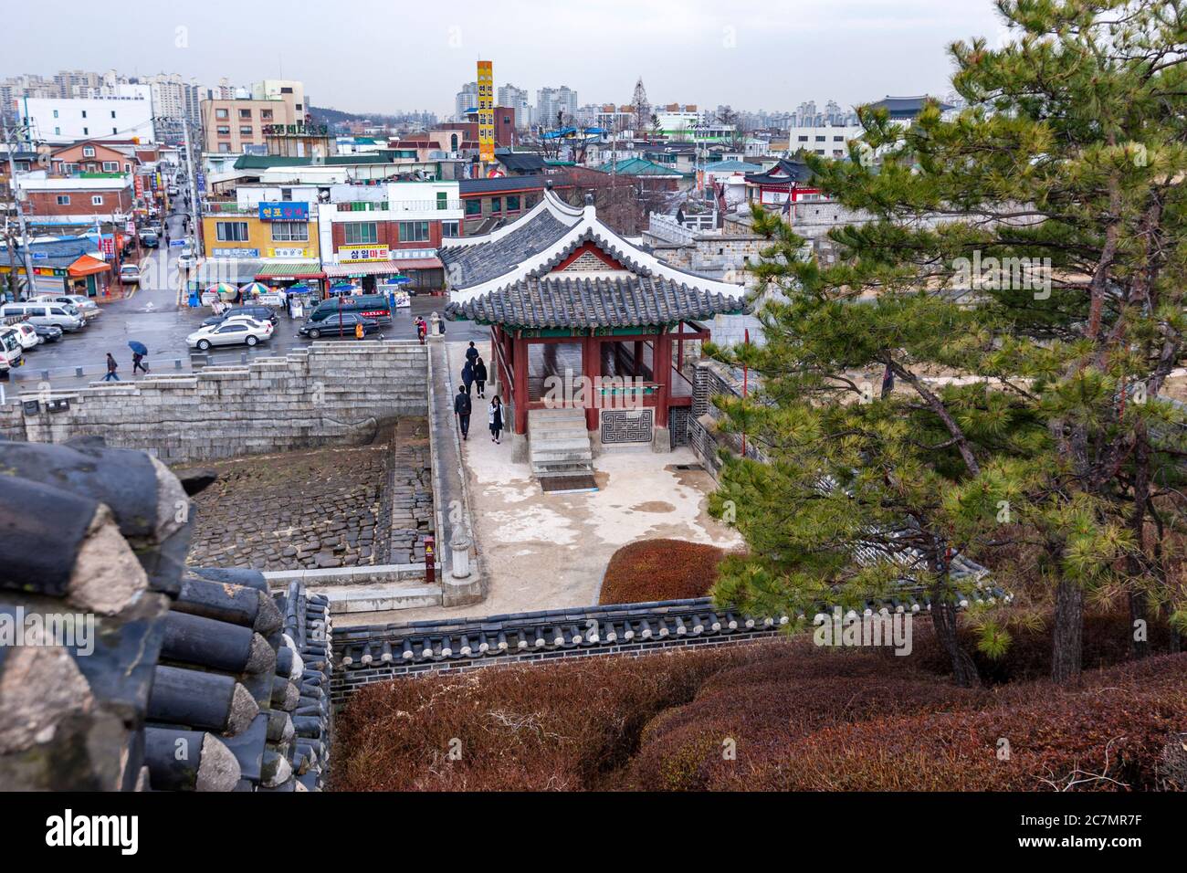 Hwaseong Fortress, Suwon, Gyeonggi Province, South Korea Stock Photo