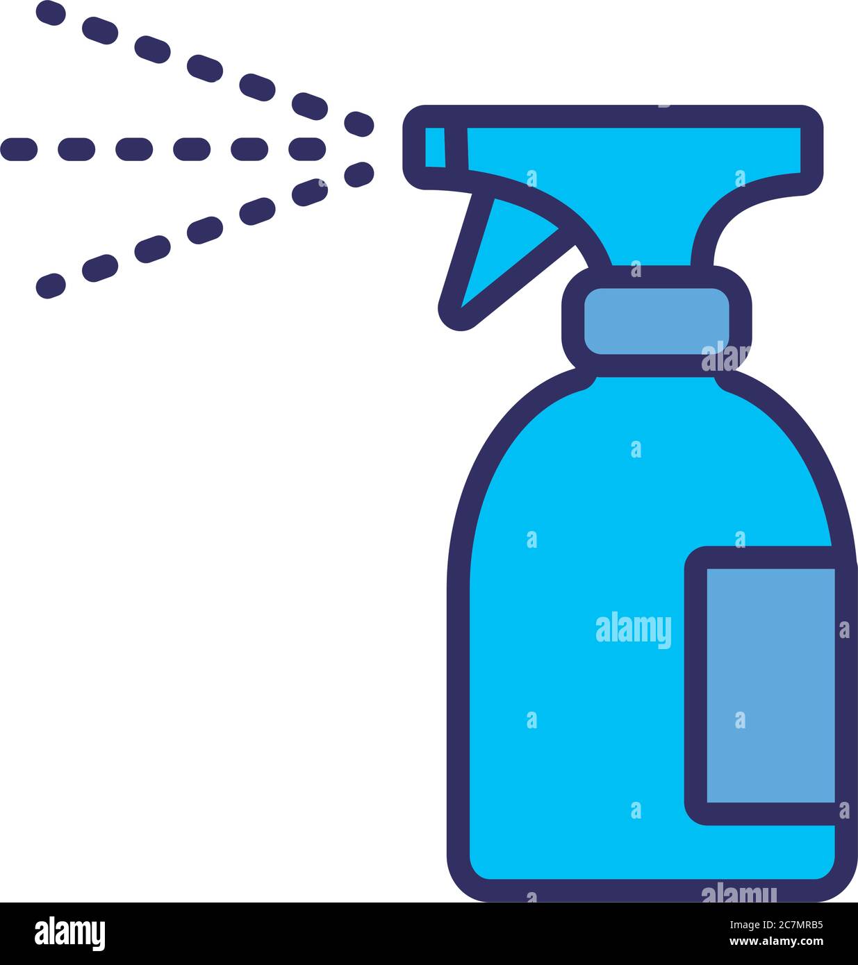 spray bottle line and fill style icon vector illustration design Stock ...