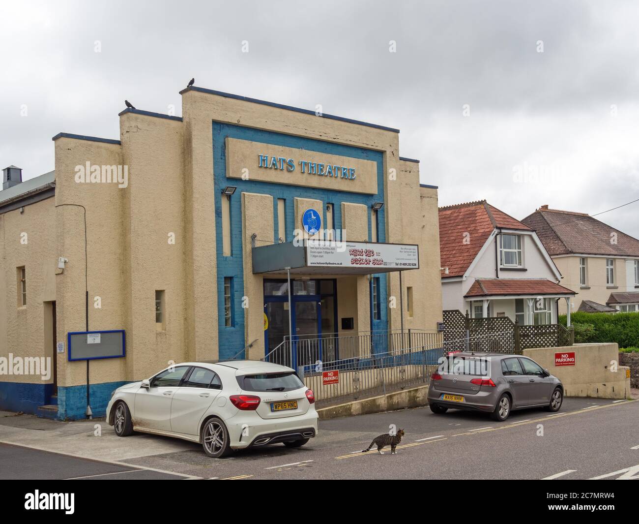 HOLSWORTHY, DEVON, UK - JULY 16 2020: Hats Theatre was once a cinema opened 1932. Stock Photo