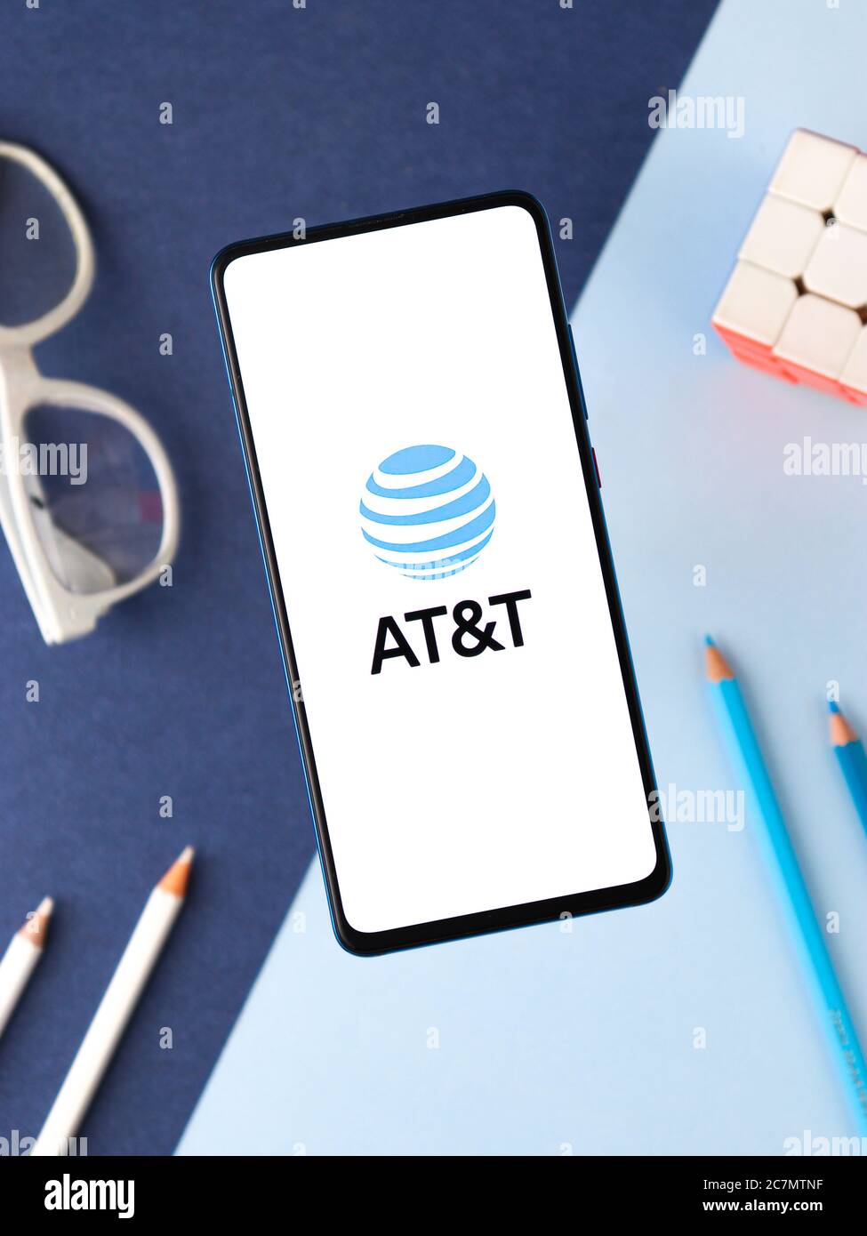 Assam, india - July 17, 2020 : AT&T a largest telecommunication company ...