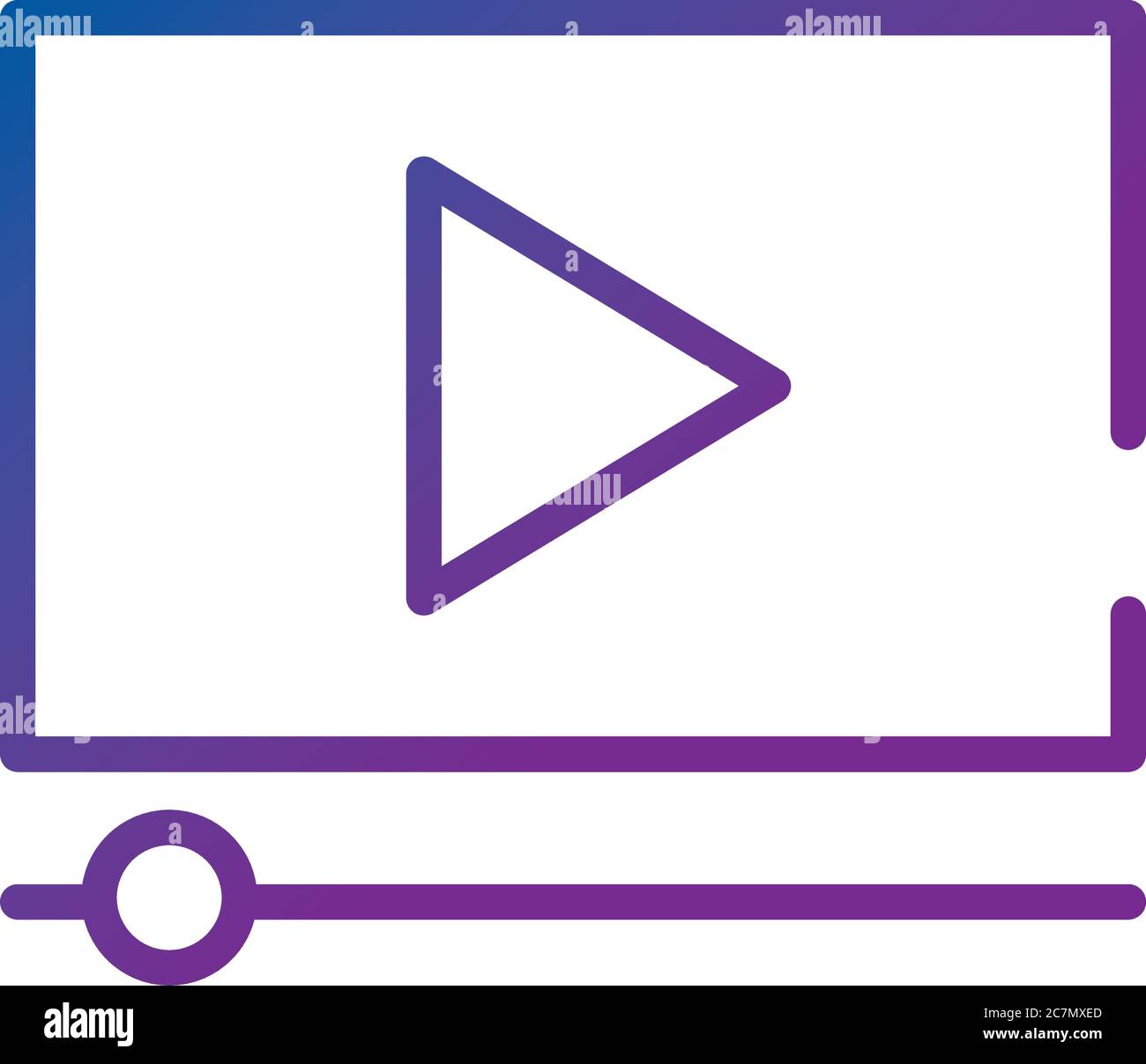 template with play button video content gradient style icon vector ...