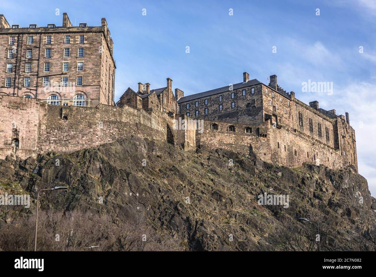 Edinburgh Castle in Edinburgh, the capital of Scotland, part of United Kingdom Stock Photo