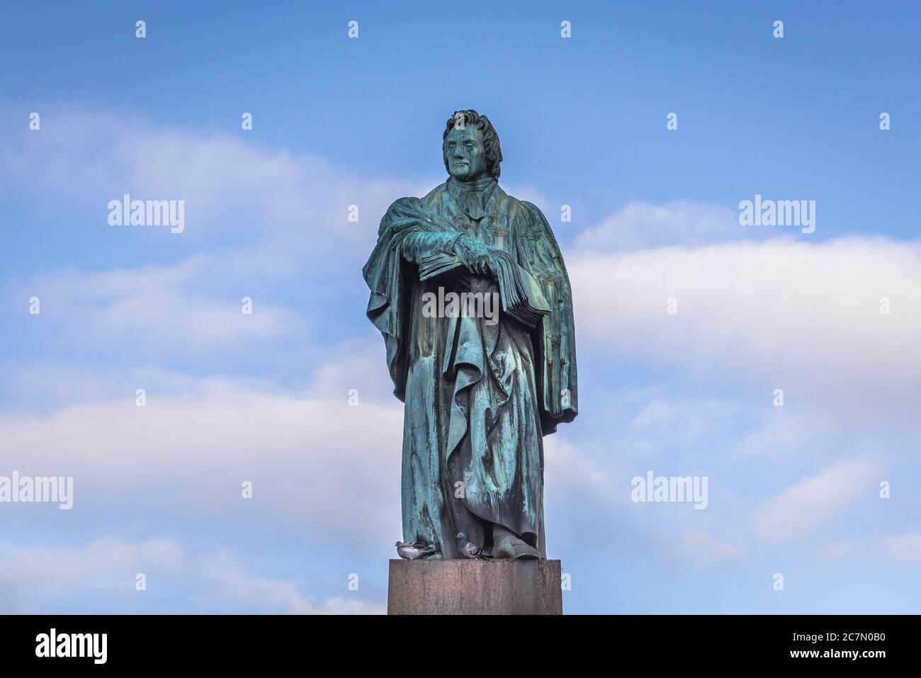 Thomas Chalmers statue on Street in New Town district of