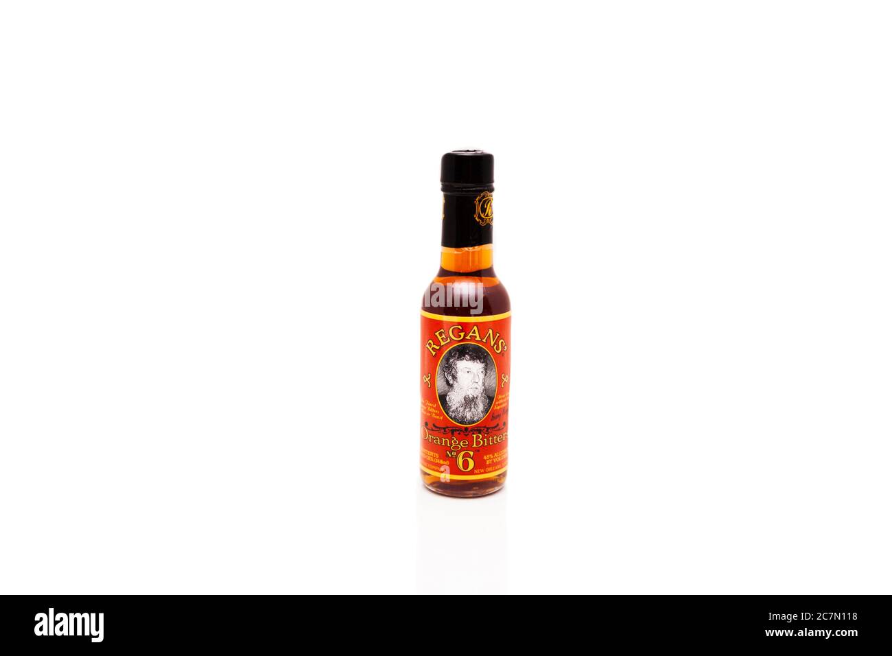 148 mL bottle of Reagan's aromatic orange bitters. Popular bitters used