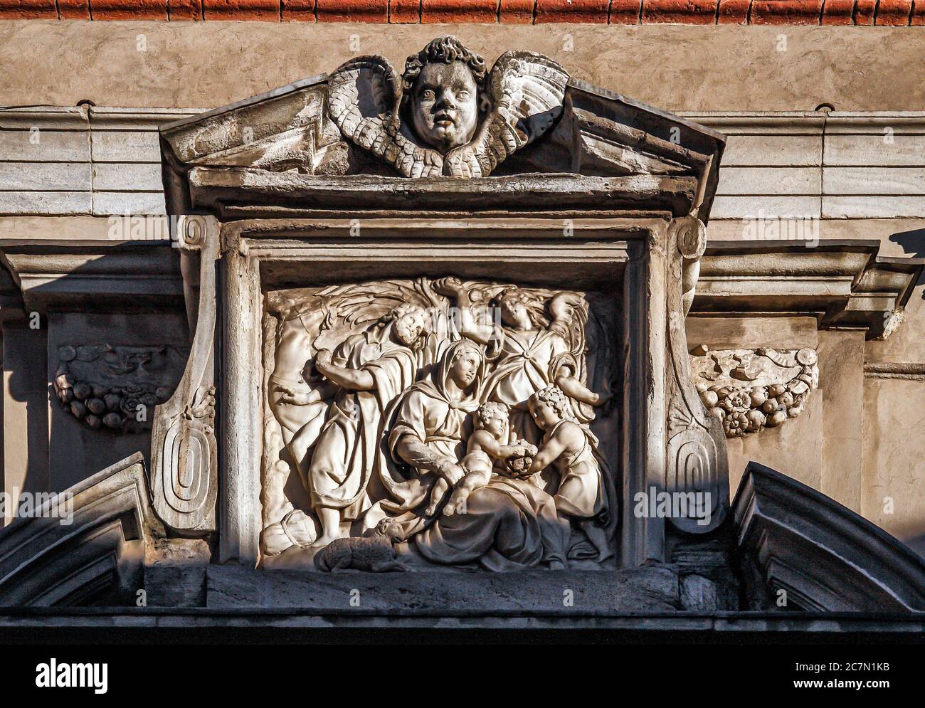 Italy Lombardy - Milan -  Charterhouse of Garegnano - detail Facade Stock Photo