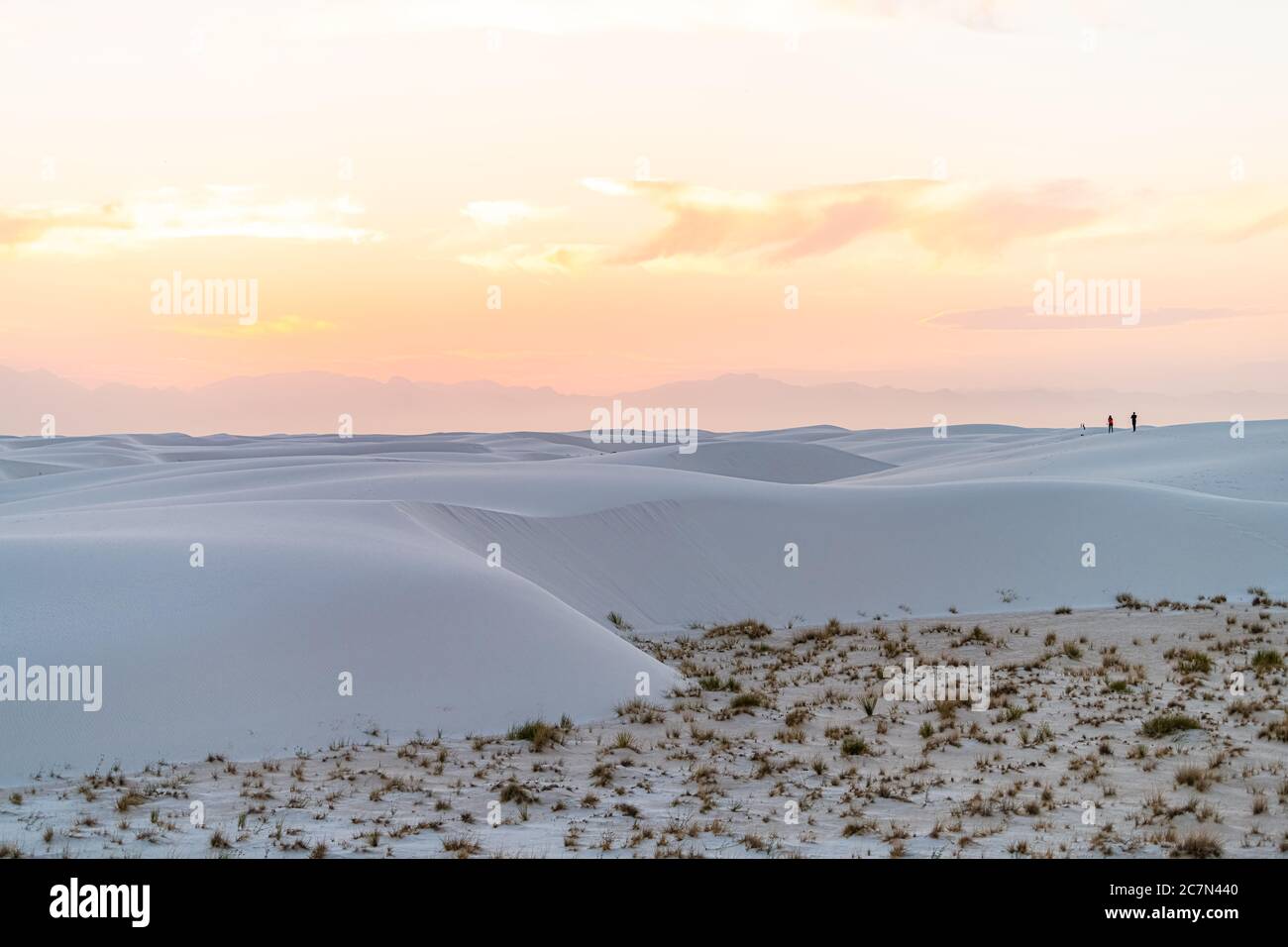 White sands national park monument hills of gypsum sand dunes and