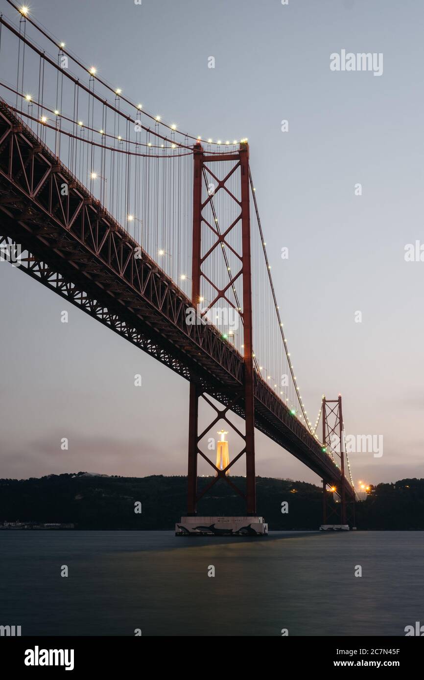 Vertical low angle shot of the Golden Gate Bridge of San Francisco ...