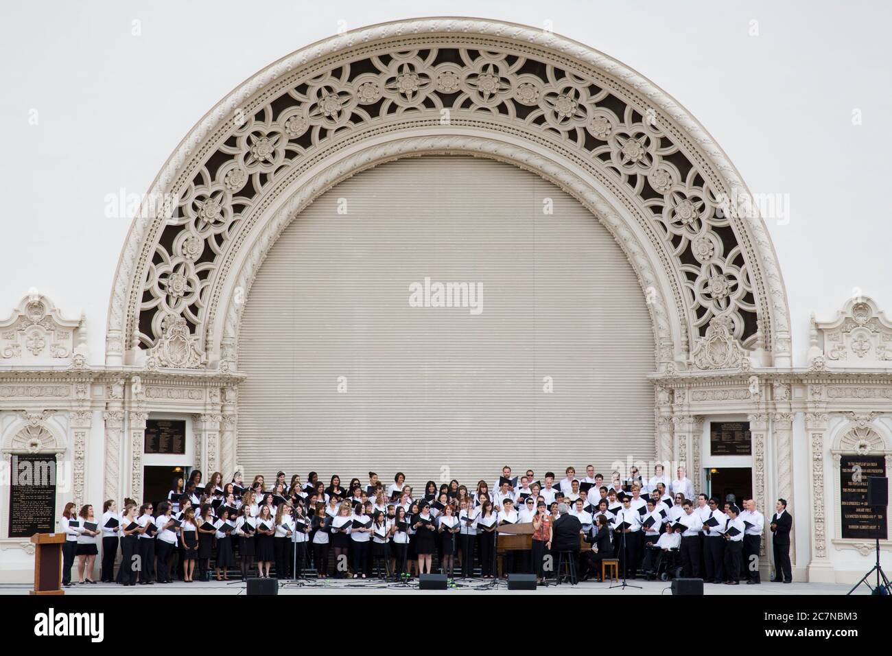 San Diego State University Choir at Spreckles Organ Pavilion, Balboa Park, San Diego, California