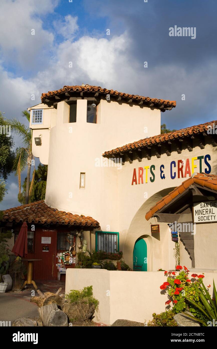 Spanish Village Art Center in Balboa Park, San Diego, California, USA