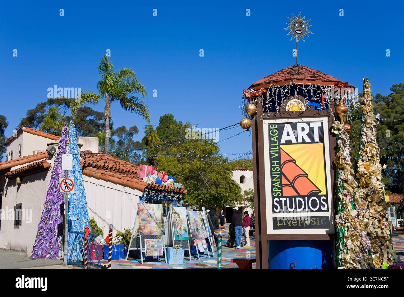 Spanish Village Art Center in Balboa Park, San Diego, California, USA