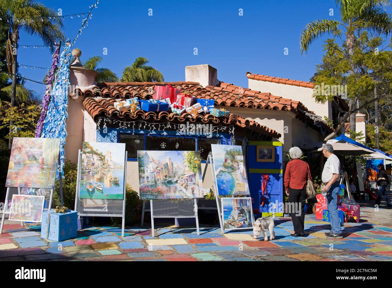 Spanish Village Art Center in Balboa Park, San Diego, California, USA