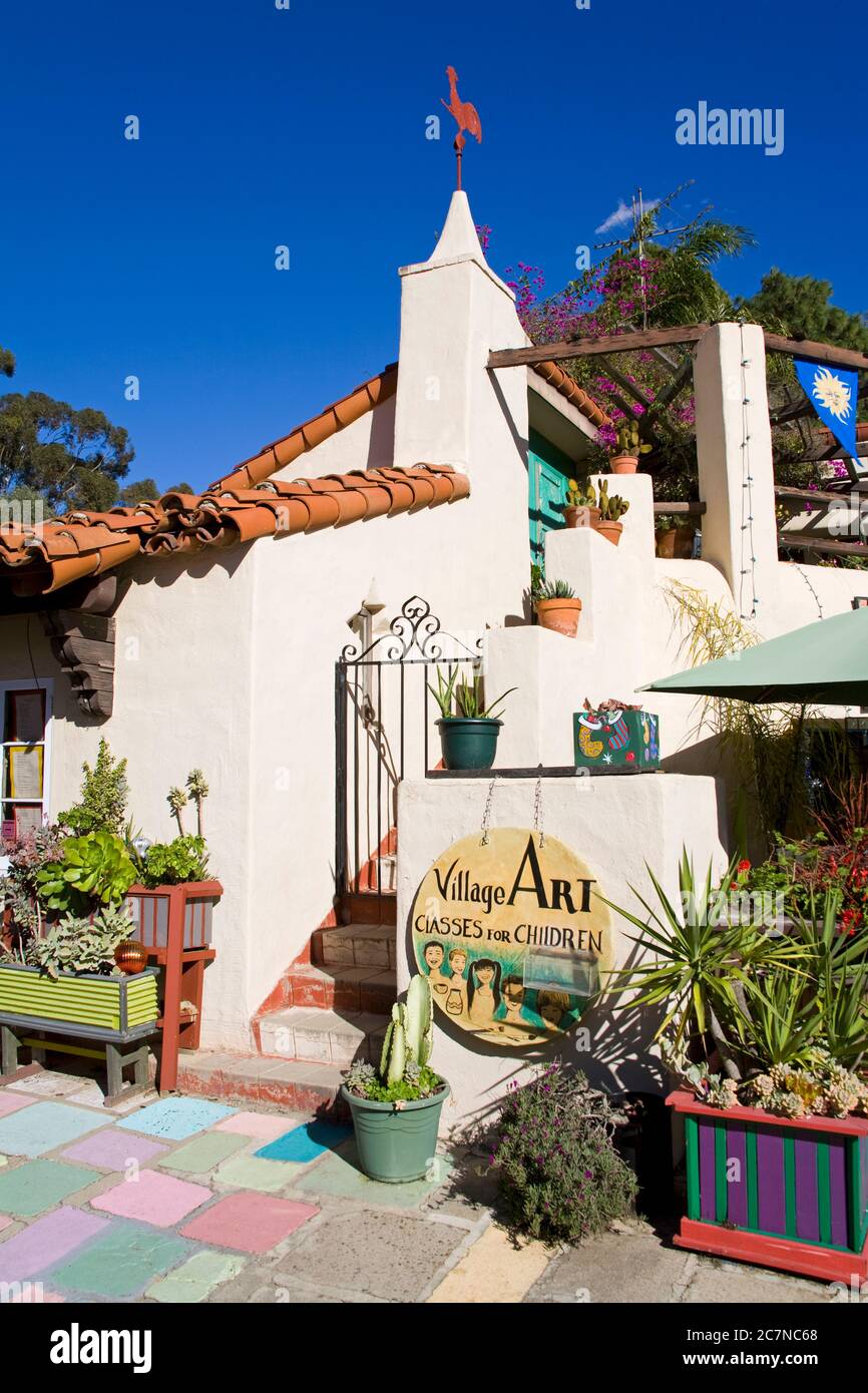 Spanish Village Art Center in Balboa Park, San Diego, California, USA