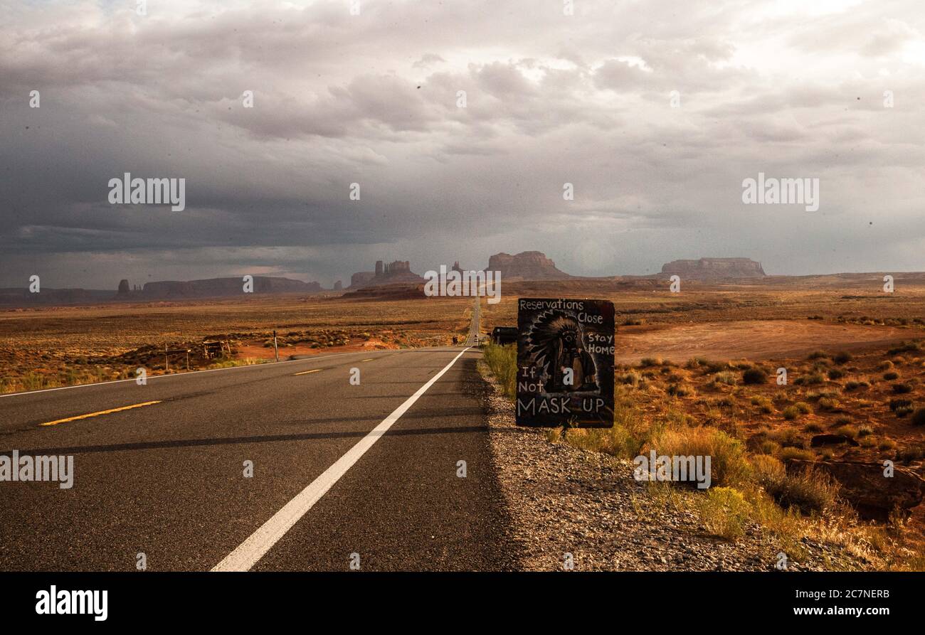 Kayenta, Arizona, USA. 16th July, 2020. Navajo Nation near Kayenta