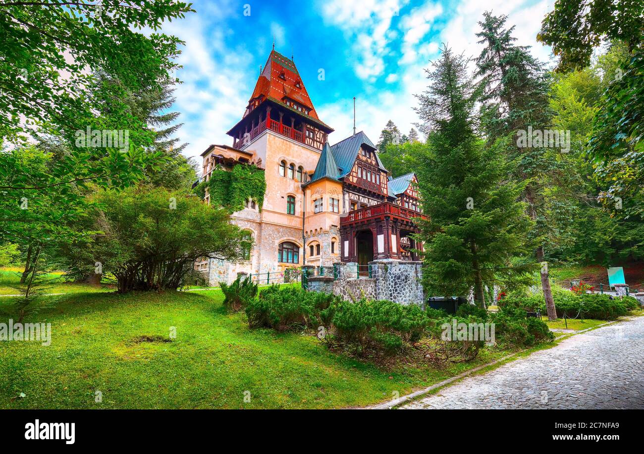 Pelisor castle summer residence in Sinaia, part of the complex as Peles