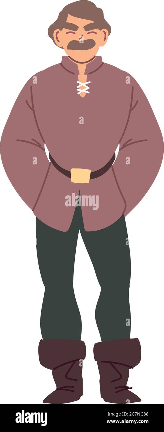 Medieval man cartoon design of Kingdom and fairytale theme Vector  illustration Stock Vector Image & Art - Alamy