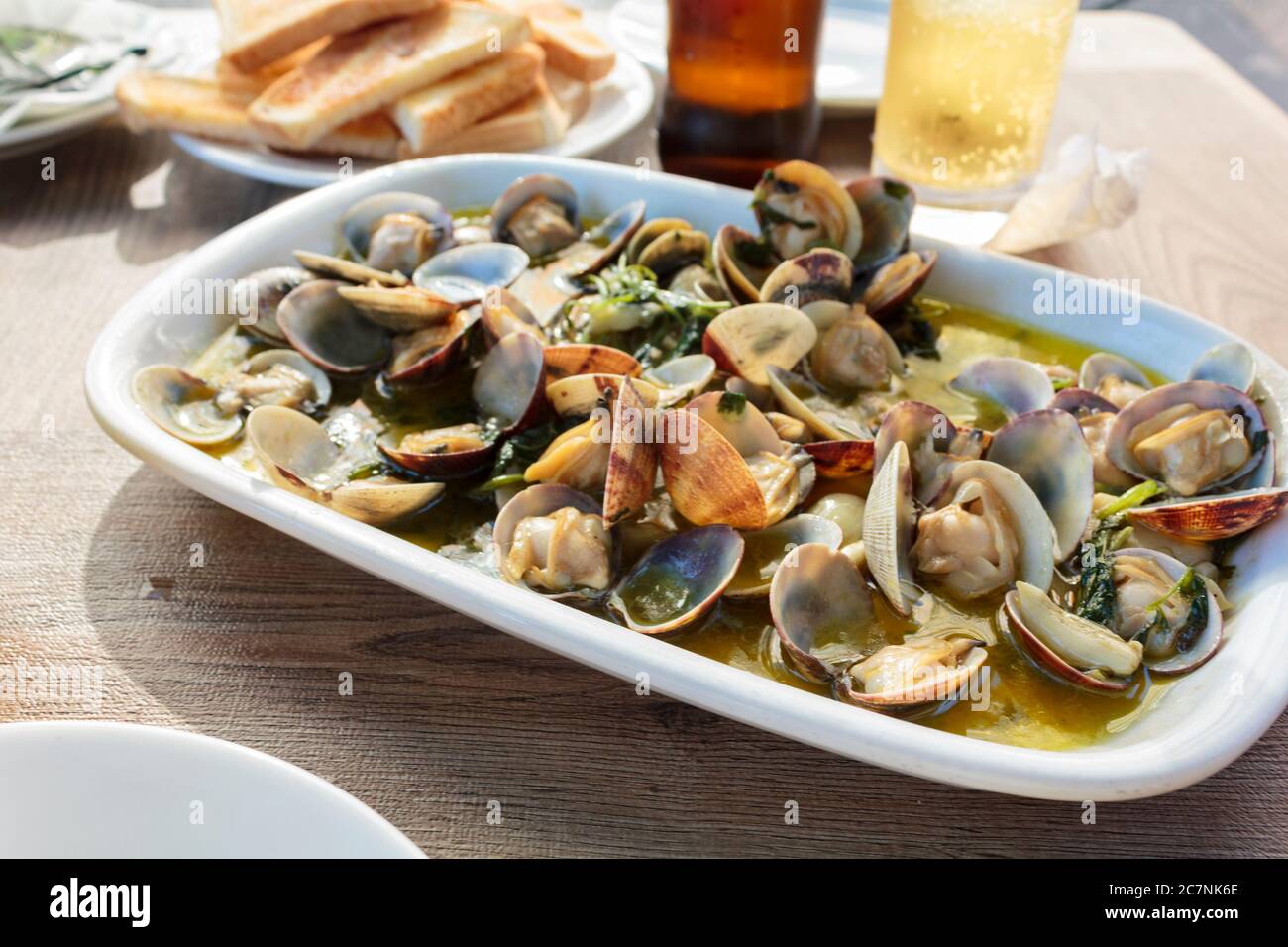 Portuguese steamed clams Stock Photo Alamy