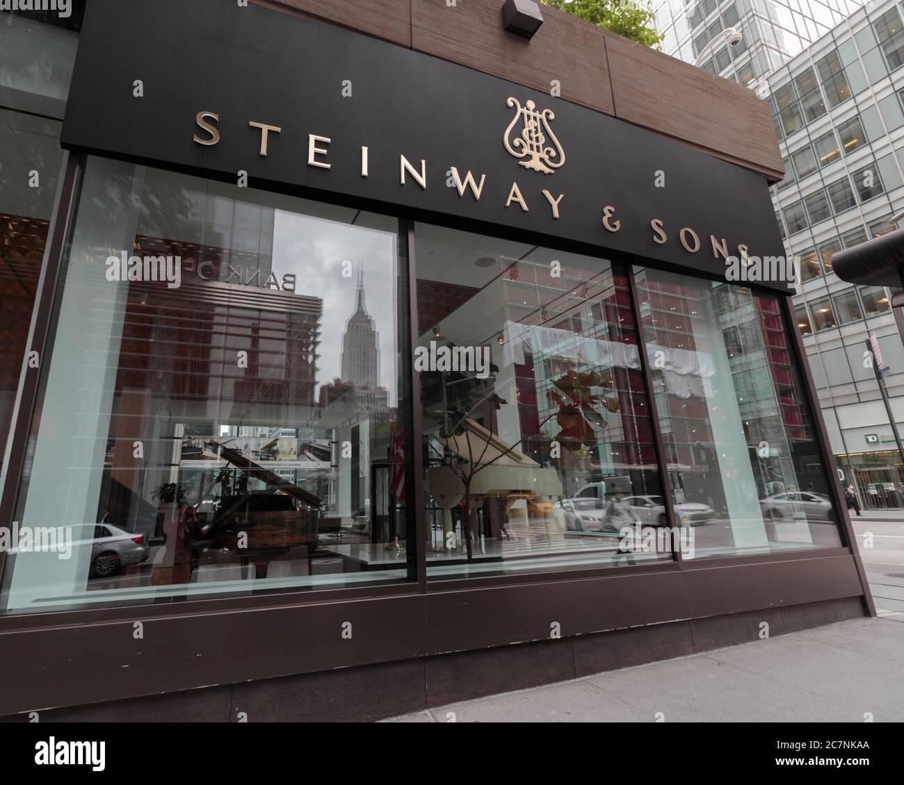 Steinway & Sons piano store on sixth avenue in Manhattan, considered the best piano makers in the world Stock Photo