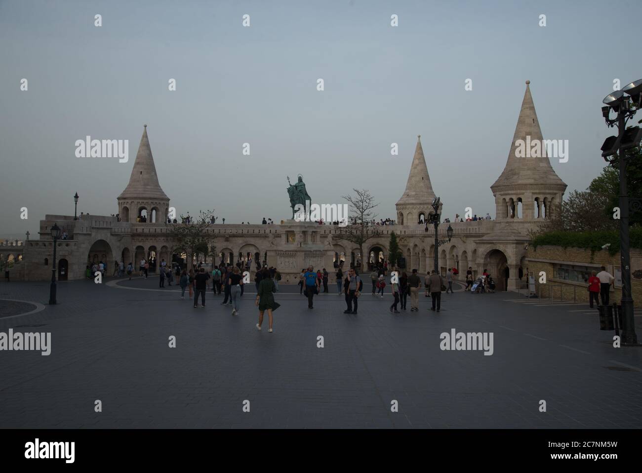 BUDAPEST, HUNGARY - Apr 12, 2019: Fisherman's Bastion is a magical place Stock Photo