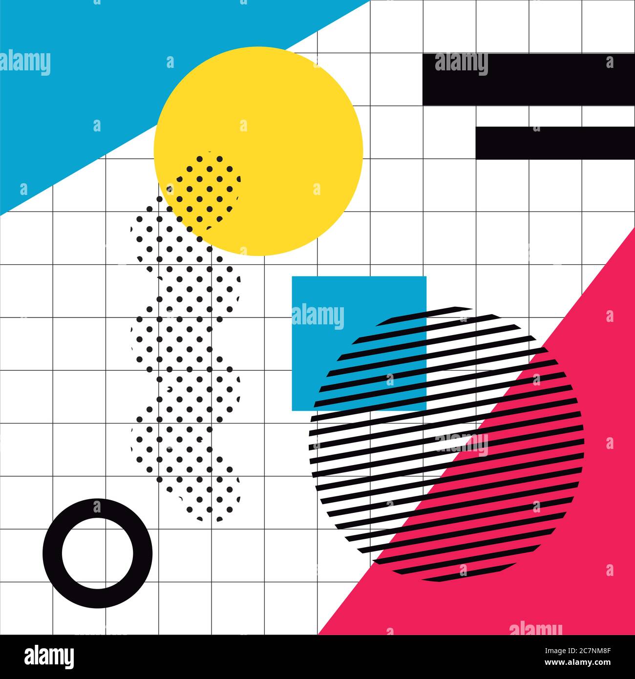 abstract poster with colors and figures geometrics vector illustration ...