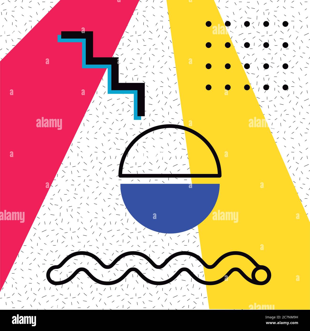 abstract poster with colors and figures geometrics vector illustration ...