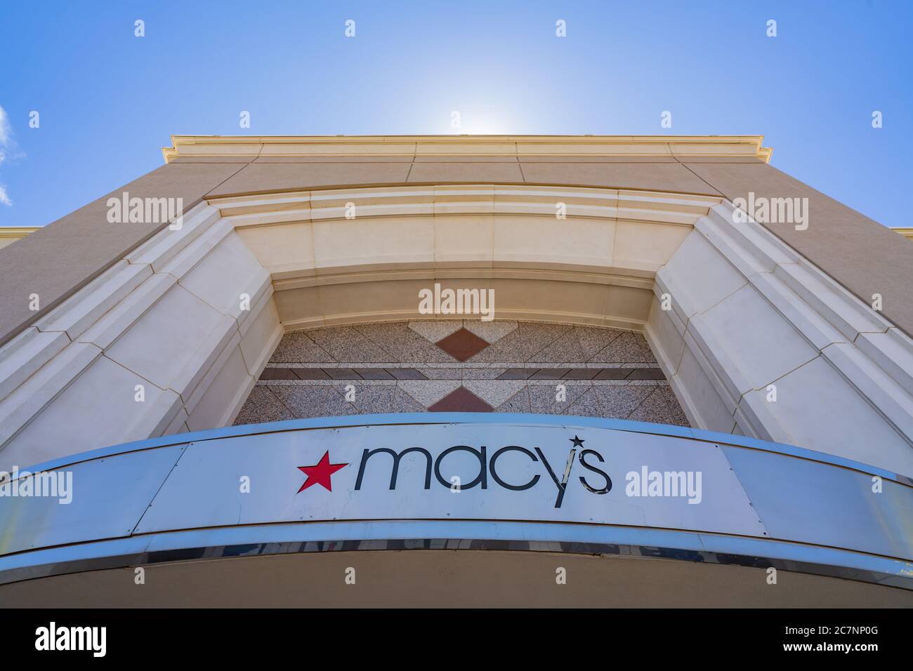 Las Vegas, JUL 14, 2020 Exterior view of the Macy's store Stock Photo