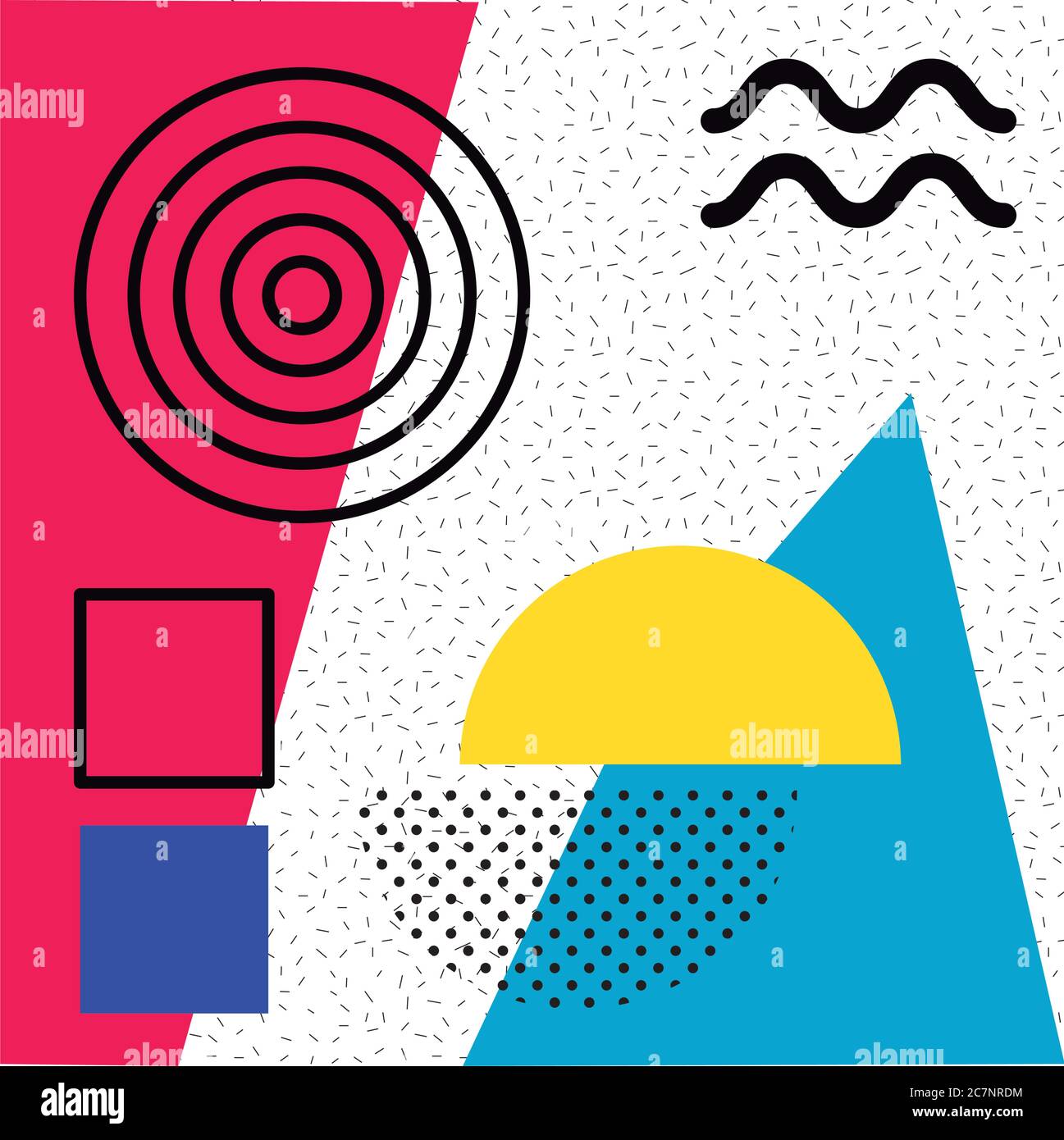 abstract poster with colors and figures geometrics vector illustration ...