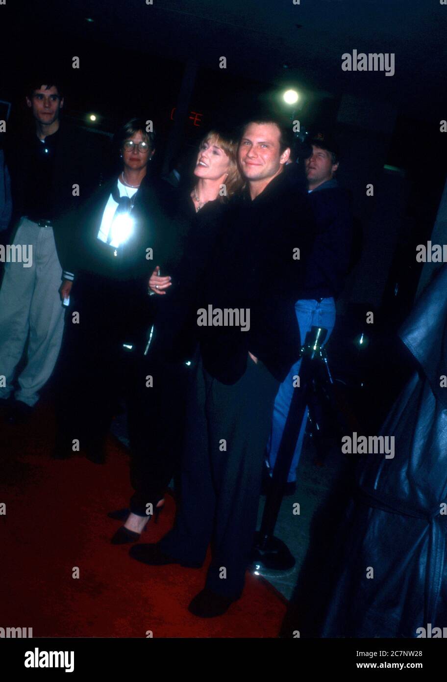 Century City, California, USA 18th January 1996 Actress Mary Stuart Masterson and actor Christian Slater attend New Line Cinema's 'Bed of Roses' Premiere on January 18, 1996 at Cineplex Odeon Century Plaza Cinemas in Century City, California, USA. Photo by Barry King/Alamy Stock Photo Stock Photo