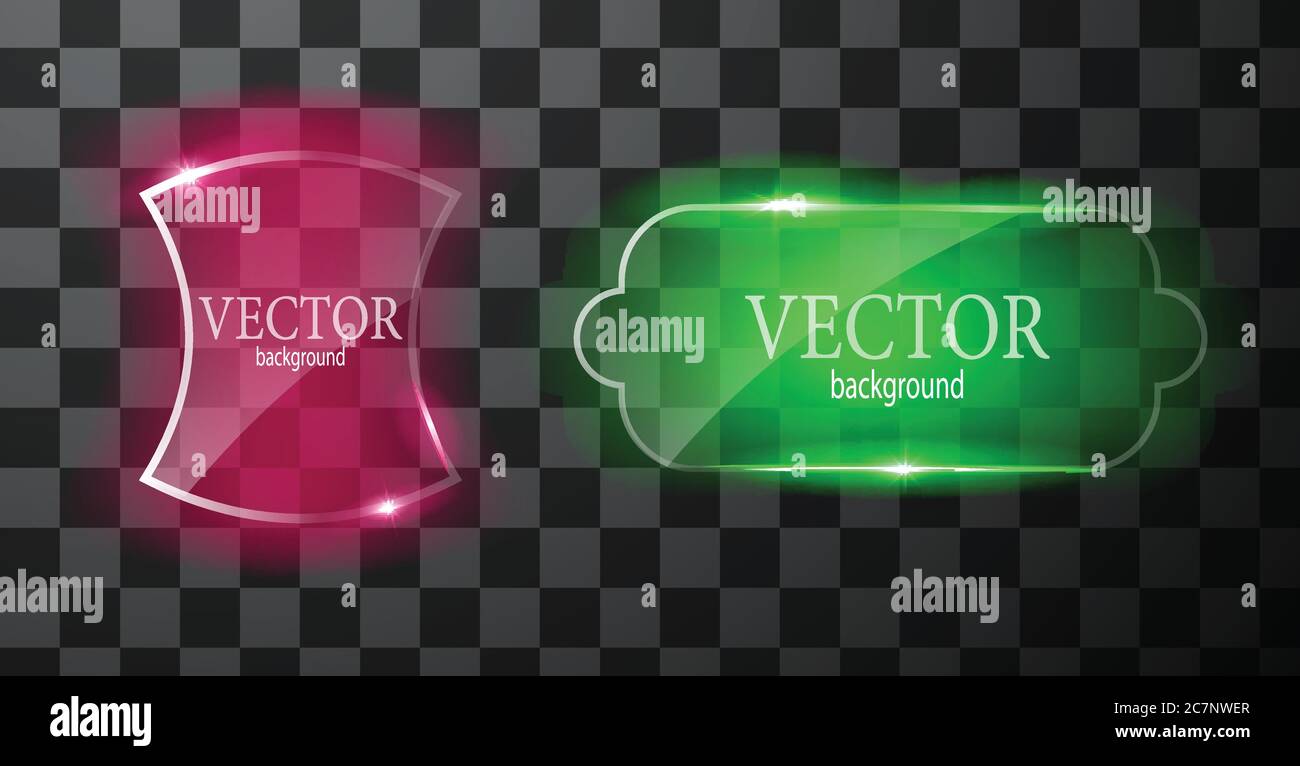Glass vector button plane. Easy editable background Stock Vector
