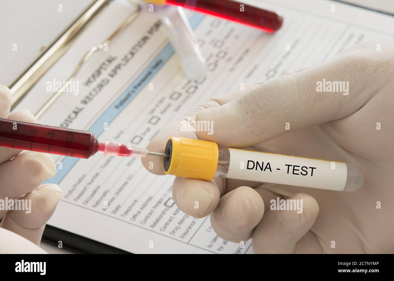 Blood sample with dna hires stock photography and images Alamy
